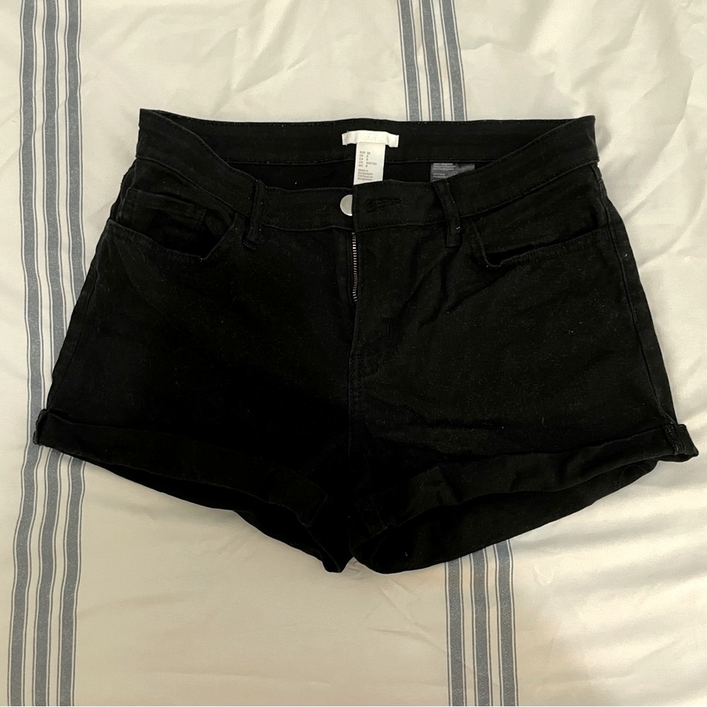 H&M Black Denim Shorts